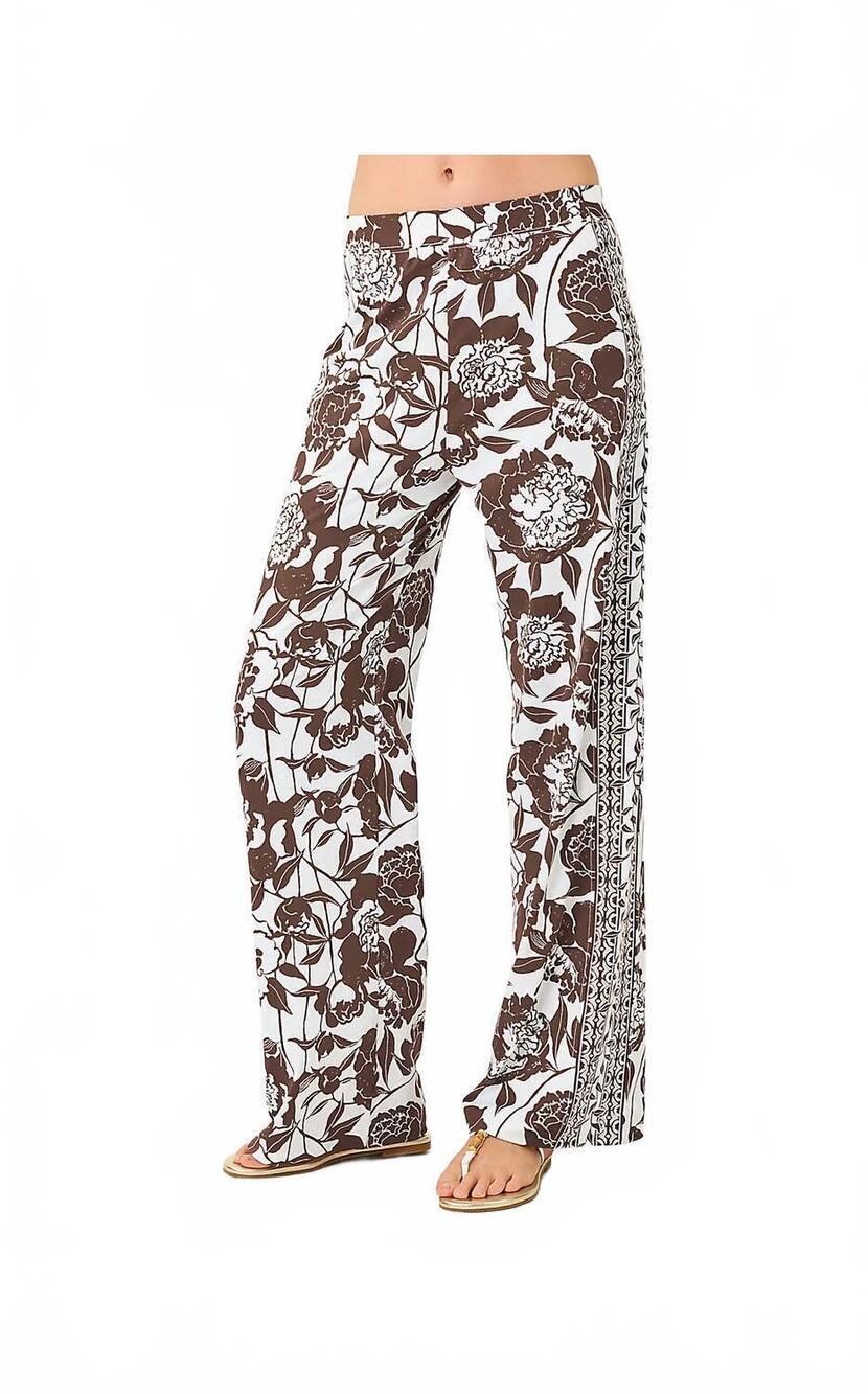 NEW LILLY PULITZER upf 50+ demia chillylilly knit pant in resort white marni eng